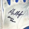 Max Moroff 2020 New York Mets Game Worn & Signed Blue & White Lizard Skins Batting Gloves