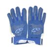 Max Moroff 2020 New York Mets Game Worn & Signed Blue & White Lizard Skins Batting Gloves