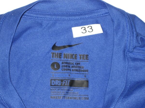 Max Moroff 2020 Spring Training Worn & Signed Official Blue New York Mets #33 The Mets Mindset Nike Dri-Fit Shirt