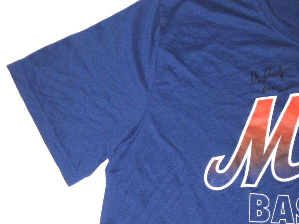 Max Moroff Game Worn & Signed Official New York Mets Baseball Nike Dri-Fit Shirt