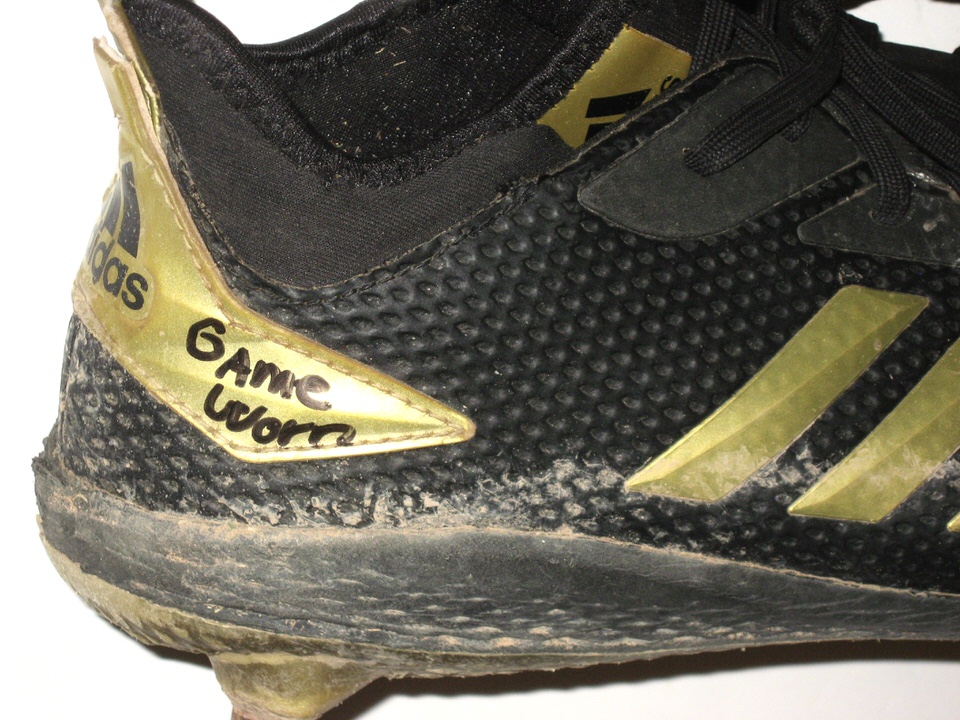 Shean Michel 2021 Rome Braves Game Worn & Signed Black & Gold Adidas  Adizero Baseball Cleats - Big Dawg Possessions