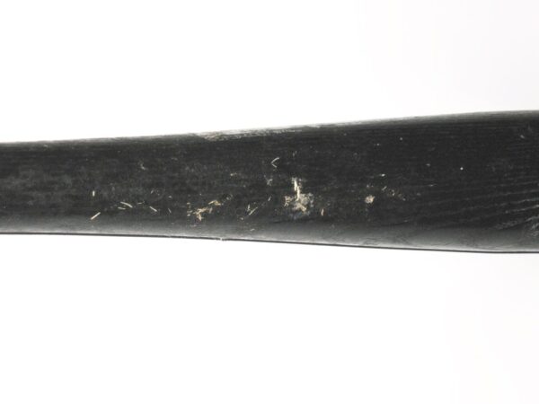 Cesar Rodriguez 2021 FCL Braves Game Used & Signed Black & Silver Dinger Ash Wood Baseball Bat - Cracked