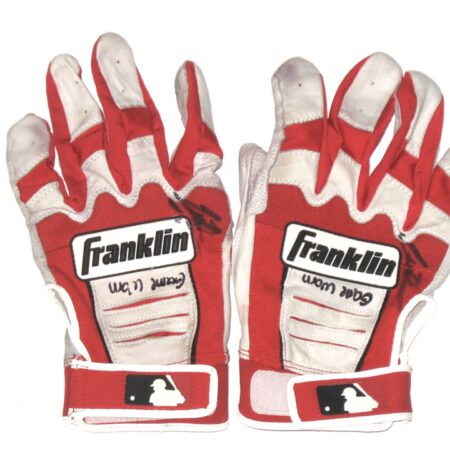 Cesar Rodriguez 2021 FCL Braves Game Worn & Signed Franklin Batting Gloves