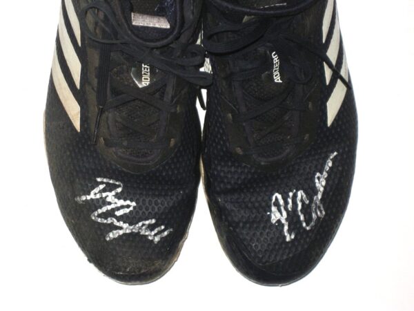 Drew Campbell 2021 Rome Braves Game Worn & Signed Blue & White Adidas Adizero Baseball Cleats