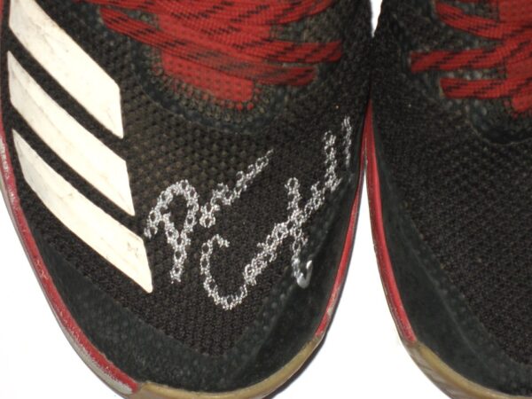 Drew Campbell 2021 Rome Braves Training Worn & Signed Black, Red & White Adidas Shoes