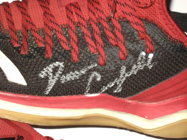 Drew Campbell 2021 Rome Braves Training Worn & Signed Black, Red & White Adidas Shoes