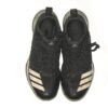 Drew Campbell 2021 Rome Braves Training Worn & Signed Black & Silver Adidas Shoes