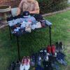 Drew Campbell 2021 Rome Braves Game Worn & Signed White & Red Adidas Adizero Baseball Cleats