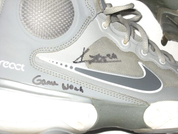 Kevin Josephina Florida Fire Frogs Game Worn & Signed Gray Nike Alpha Huarache Cleats