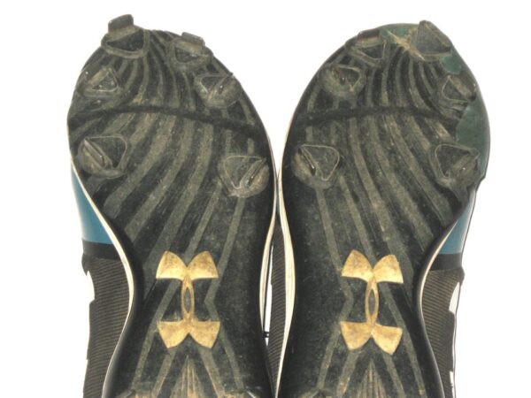 Will Latcham Coastal Carolina Chanticleers Game Used & Signed Black & Blue Under Armour Cleats