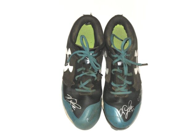 Will Latcham Coastal Carolina Chanticleers Game Used & Signed Black & Blue Under Armour Cleats