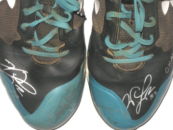 Will Latcham Coastal Carolina Chanticleers Game Used & Signed Black & Blue Under Armour Cleats