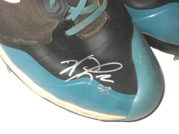 Will Latcham Coastal Carolina Chanticleers Game Used & Signed Black & Blue Under Armour Cleats