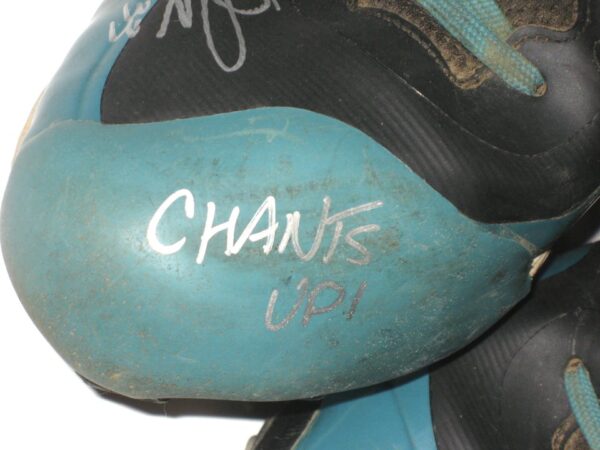 Will Latcham Coastal Carolina Chanticleers Game Used & Signed Black & Blue Under Armour Cleats
