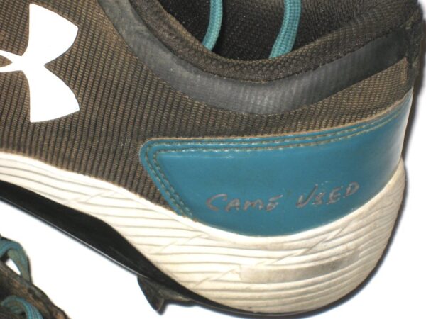 Will Latcham Coastal Carolina Chanticleers Game Used & Signed Black & Blue Under Armour Cleats