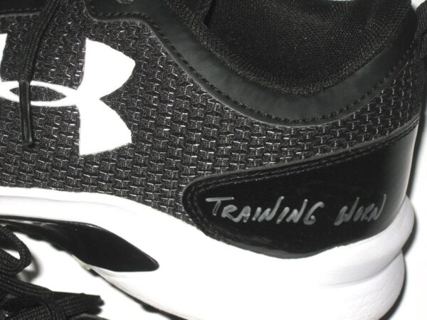 Will Latcham Coastal Carolina Chanticleers Training Worn & Signed Black & White Under Armour Shoes