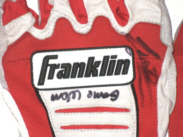 Cesar Rodriguez 2021 FCL Braves Game Worn & Signed Franklin Batting Gloves