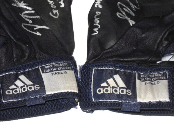 Drew Campbell 2021 Rome Braves Game Worn & Signed Blue & Black Adidas Adizero Batting Gloves