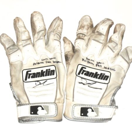 Drew Lugbauer 2021 Peoria Javelinas Game Worn & Signed Franklin Batting Gloves - Star of the Arizona Fall League!!