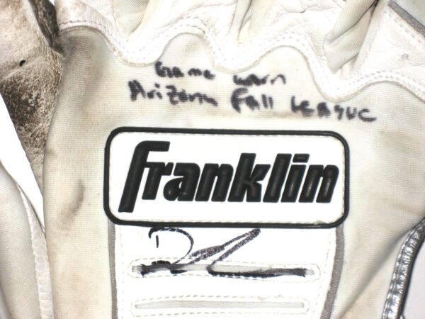 Drew Lugbauer 2021 Peoria Javelinas Game Worn & Signed Franklin Batting Gloves - Star of the Arizona Fall League!!