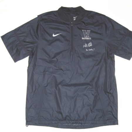 Gordon Graceffo Team Issued & Signed Official Villanova Wildcats Baseball Nike Short Sleeve 1:4 Zip Pullover