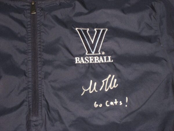 Gordon Graceffo Team Issued & Signed Official Villanova Wildcats Baseball Nike Short Sleeve 1:4 Zip Pullover