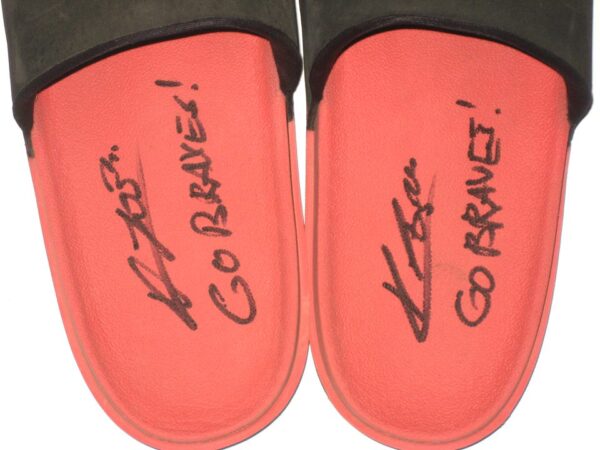 Kevin Josephina 2021 Rome Braves Locker Room Worn & Signed Nike Slides