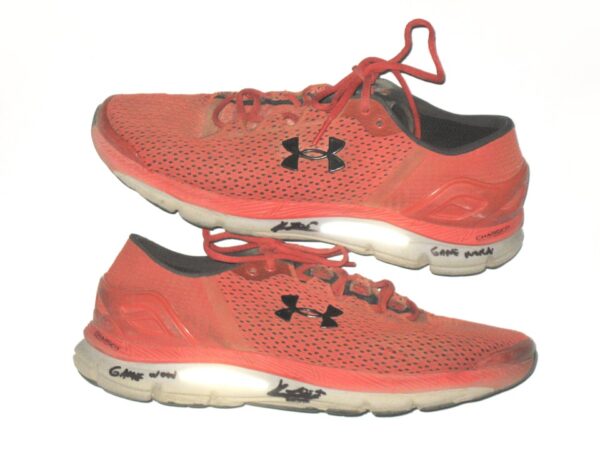 Kevin Josephina Florida Fire Frogs Training Worn & Signed Under Armour Charged Running Shoes