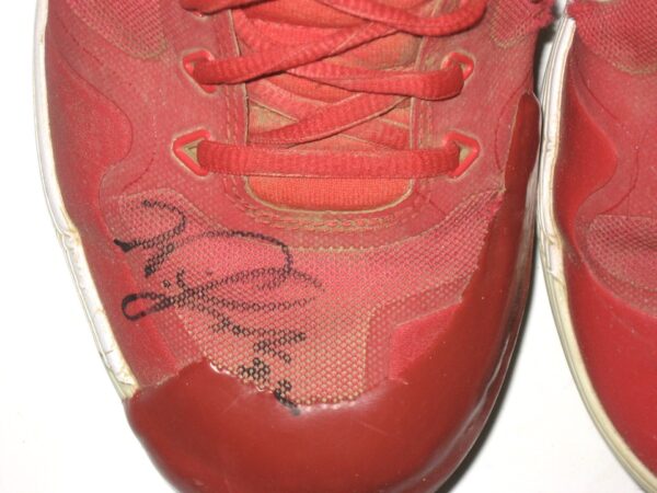 Will Latcham Springfield Cardinals Game Worn & Signed Red & White Nike Baseball Cleats