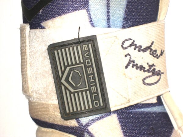 Andrew Moritz 2021 Rome Braves Game Worn & Signed EvoShield Ankle Guard