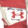 Andrew Moritz 2021 Rome Braves Game Worn & Signed White, Red & Grey Under Armour Clean Up Batting Gloves