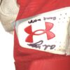 Andrew Moritz 2021 Rome Braves Game Worn & Signed White, Red & Grey Under Armour Clean Up Batting Gloves