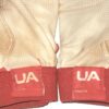 Andrew Moritz 2021 Rome Braves Game Worn & Signed White, Red & Grey Under Armour Clean Up Batting Gloves