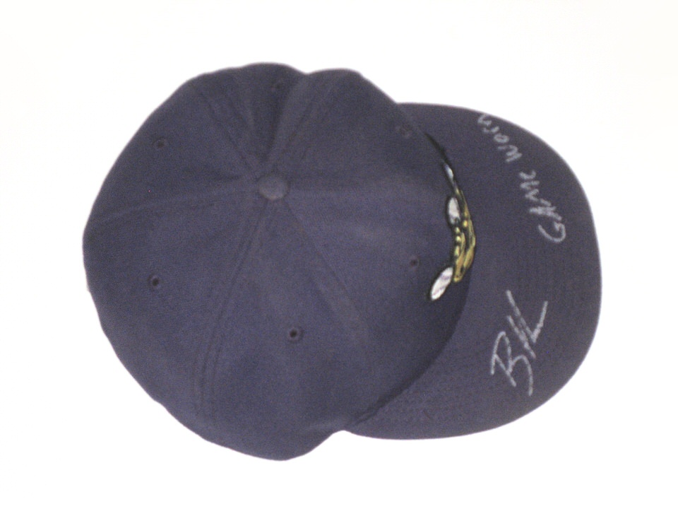 Bradley Hanner Game Worn & Signed Purple Fort Myers Mighty Mussels ...