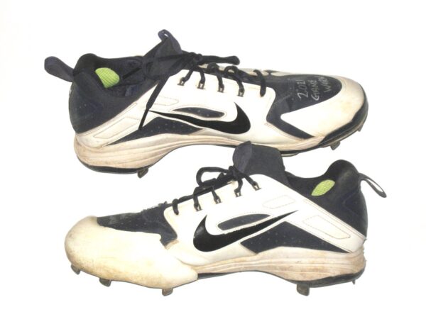 Brandyn Sittinger 2021 Amarillo Sod Poodles Game Worn & Signed White & Blue Nike Alpha Huarache Baseball Cleats