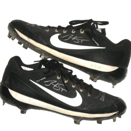 Brandyn Sittinger 2021 Reno Aces Game Worn & Signed Black & White Nike Air Clipper Baseball Cleats