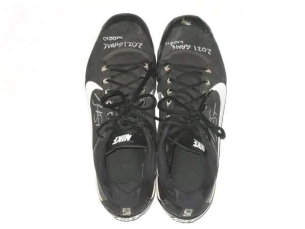 Brandyn Sittinger 2021 Reno Aces Game Worn & Signed Black & White Nike Air Clipper Baseball Cleats