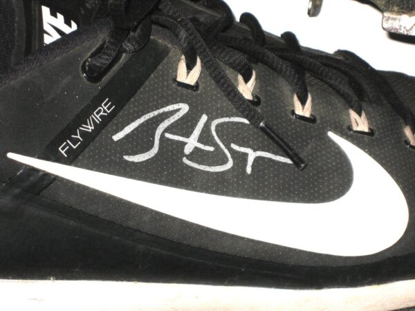 Brandyn Sittinger 2021 Reno Aces Game Worn & Signed Black & White Nike Air Clipper Baseball Cleats