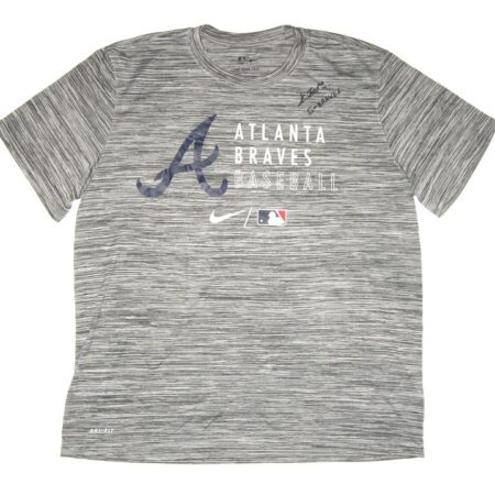 Kevin Josephina 2021 Practice Worn & Signed Official Atlanta Braves Baseball Nike Dri-Fit Shirt