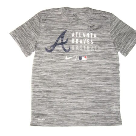 Kevin Josephina 2021 Practice Worn & Signed Official Atlanta Braves Baseball Nike Dri-Fit Shirt