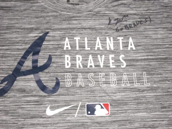 Kevin Josephina 2021 Practice Worn & Signed Official Atlanta Braves Baseball Nike Dri-Fit Shirt