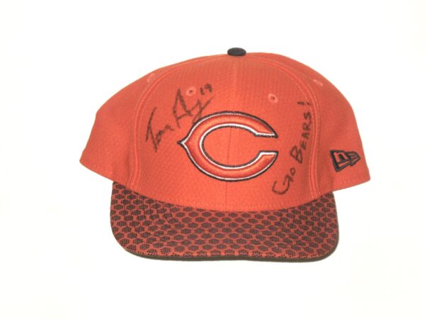 Tanner Gentry Player Issued & Signed Official Orange Chicago Bears #19 New Era 9FIFTY Snapback Adjustable Hat