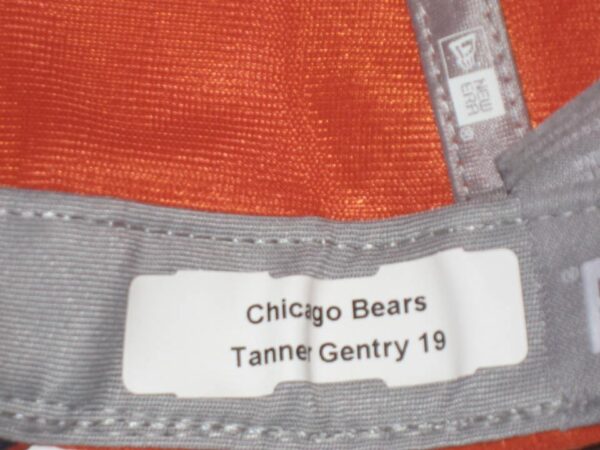 Tanner Gentry Player Issued & Signed Official Orange Chicago Bears #19 New Era 9FIFTY Snapback Adjustable Hat