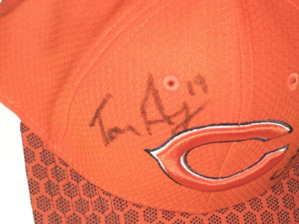 Tanner Gentry Player Issued & Signed Official Orange Chicago Bears #19 New Era 9FIFTY Snapback Adjustable Hat