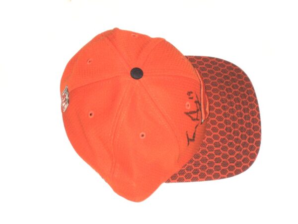 Tanner Gentry Player Issued & Signed Official Orange Chicago Bears #19 New Era 9FIFTY Snapback Adjustable Hat