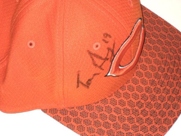 Tanner Gentry Player Issued & Signed Official Orange Chicago Bears #19 New Era 9FIFTY Snapback Adjustable Hat