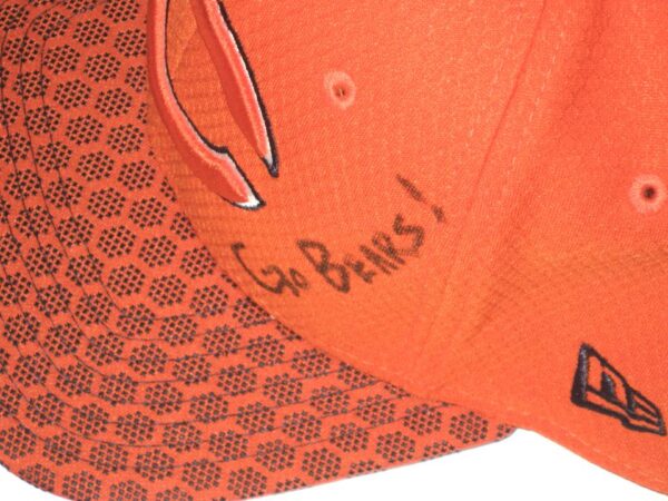 Tanner Gentry Player Issued & Signed Official Orange Chicago Bears #19 New Era 9FIFTY Snapback Adjustable Hat