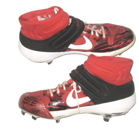 Tejay Antone 2020 Cincinnati Reds Rookie Game Used & Signed Captain Hook Custom Nike Baseball Cleats