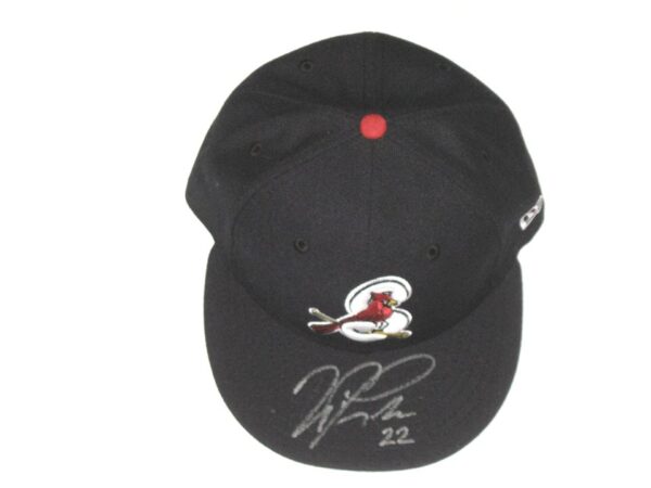 Will Latcham Game Used & Signed Official Springfield Cardinals New Era 59FIFTY Hat