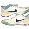 Colby Morris 2021 Brooklyn Cyclones Practice Worn & Signed Nike Alpha Huarache Elite 3 Turf “White Peach Cream” Shoes